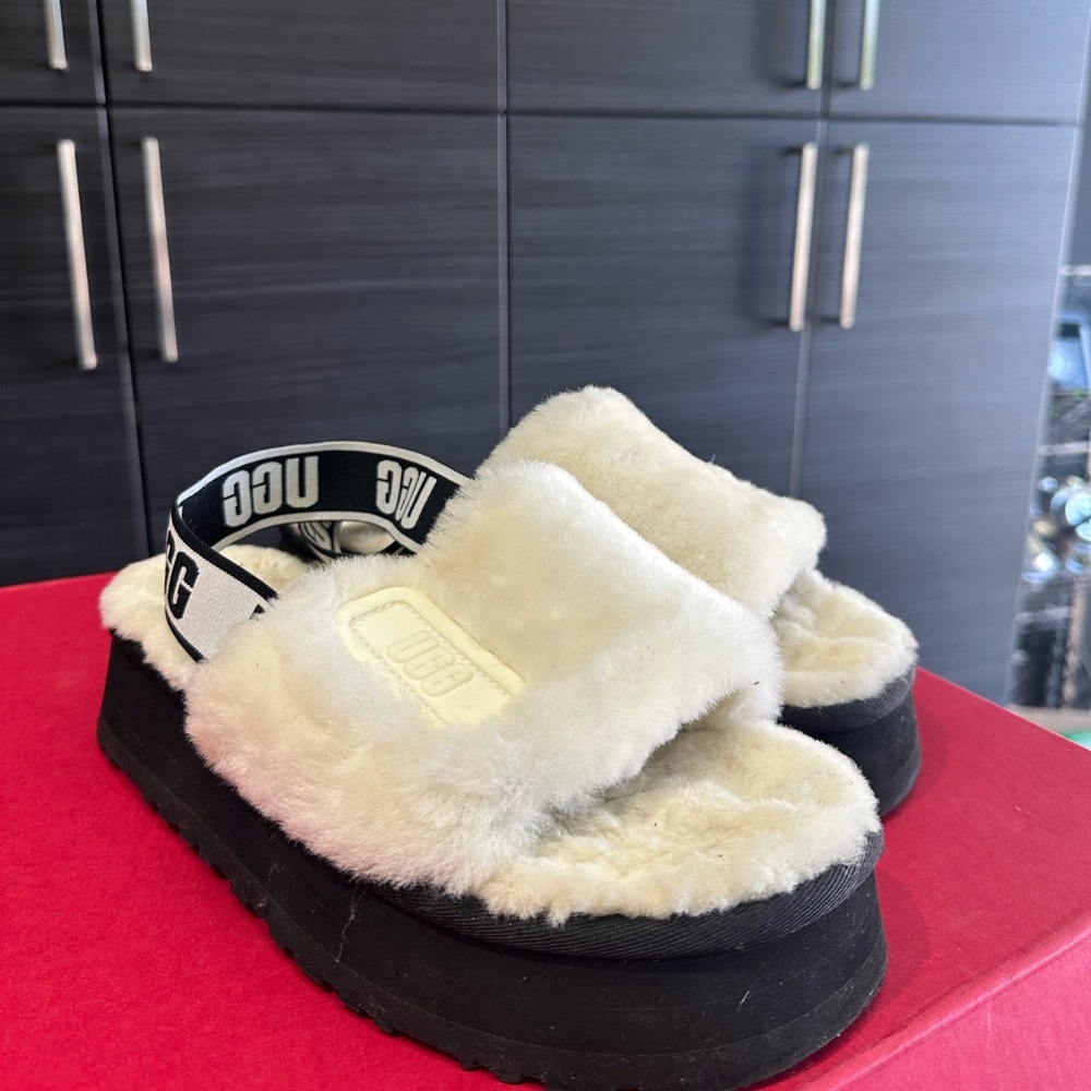 White ugg slippers